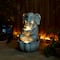 Glitzhome® 21.75" Zen-Style LED 2-Tier Elephant Outdoor Fountain